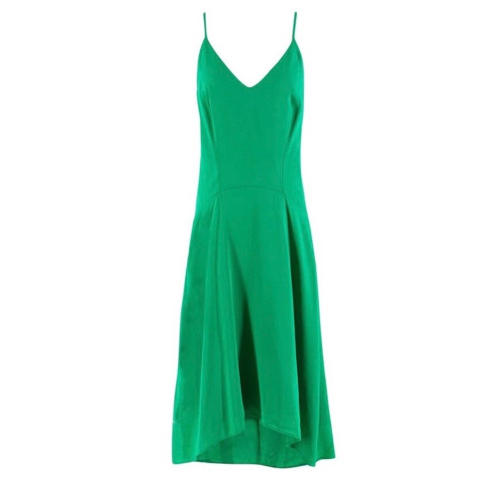 Balenciaga Green Silk-Crepe Dress size 4